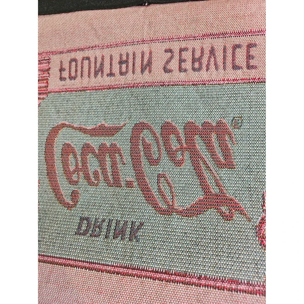 Coca-Cola Table Runner Home Decor Black Red Vintage Fountain Service Tapestry